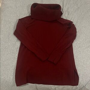 LOFT Deep Red Cowl Neck Sweater